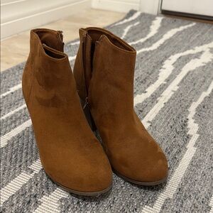 Brown Suede Ankle Boots
